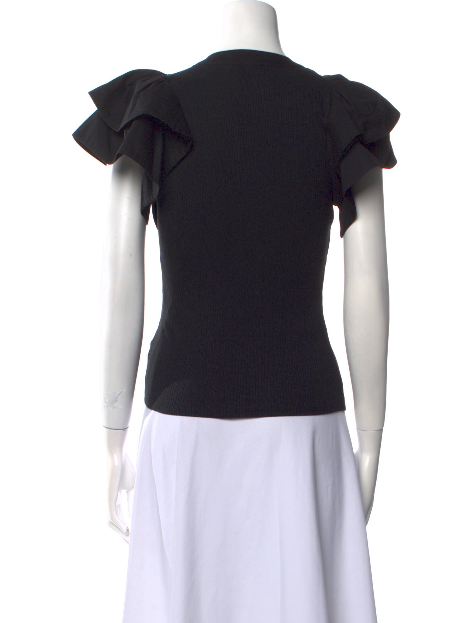 Ulla Johnson Crew Neck Short Sleeve Top